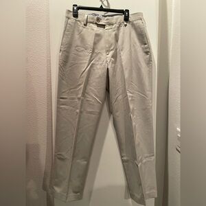 32x30 Cotton Kirkland Men’s Classic Trousers Pants Tan/Beige Soft Fabric